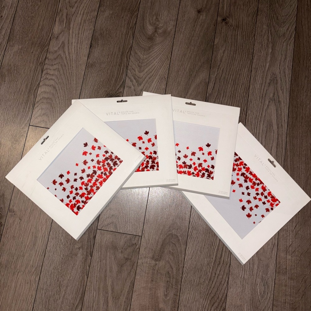 Red and White Mapple Leaf Canada Mouse pads